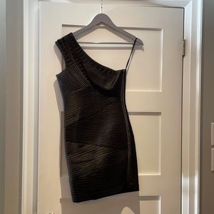 BCBG One Shoulder Black Cocktail Dress - Size 4